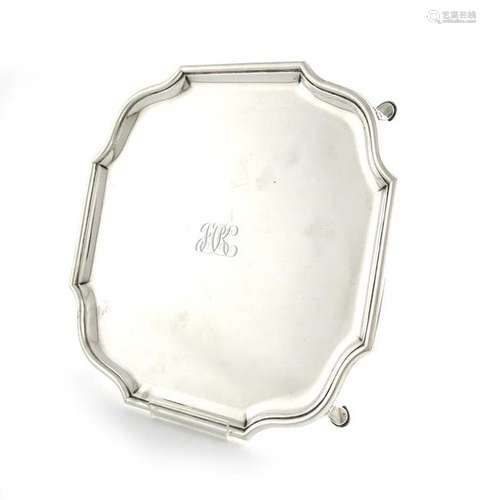 A silver salver, by Sebastian Garrard, London 1924…