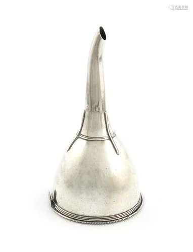 A George III silver wine funnel, by Peter and Will…