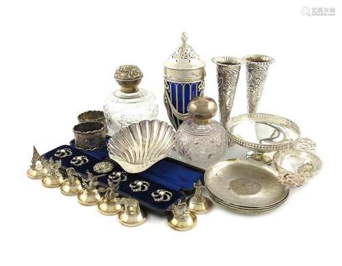 A mixed lot of silver items, various dates and mak…