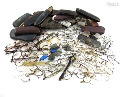 Λ A large collection of spectacles, 19th century a…