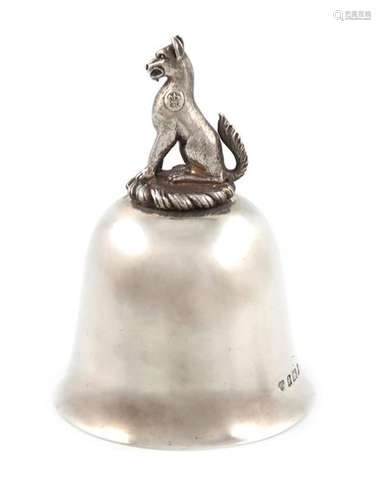 A silver table bell, by Charles and Richard Comyns…