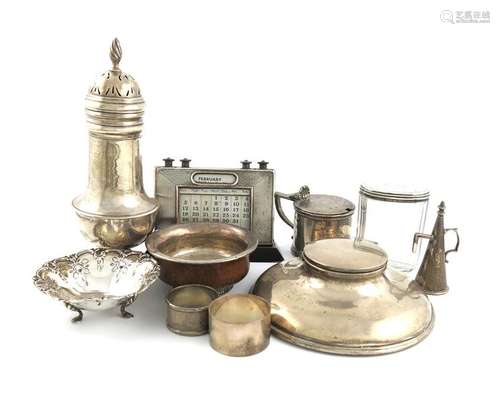 A mixed lot of silver items, comprising: a Victori…