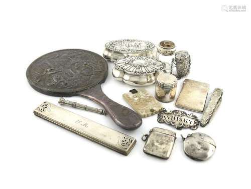 Λ A mixed lot of silver items, various dates and m…