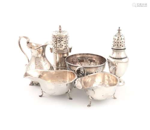 A mixed lot of silver items, various dates and mak…