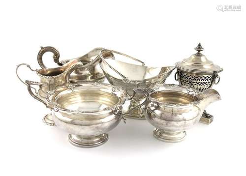 A mixed lot of silver items, comprising: a Victori…