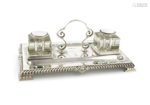 A late Victorian silver inkstand, by James Dixon a…