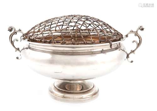 A late Victorian silver two handled rose bowl, by …