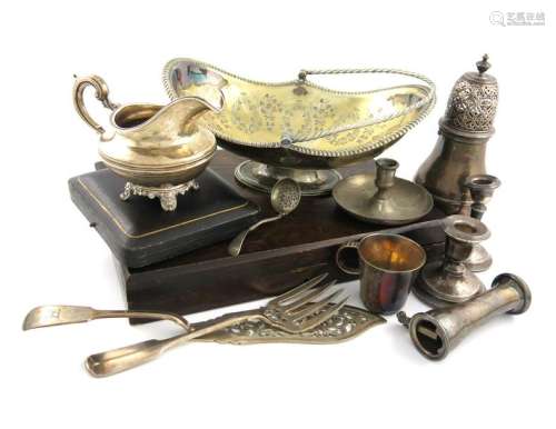 A mixed lot, comprising silver items: an early 18t…