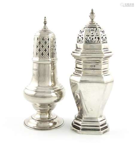 A silver sugar caster, by the Goldsmiths and Silve…