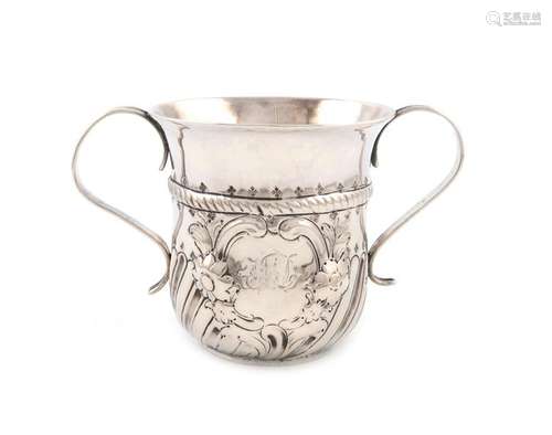 A George II silver two handled porringer, by John …