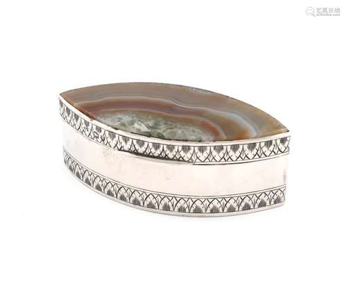 A Victorian silver and agate box, by Stuart Cliffo…