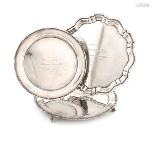 A presentation silver salver, by R. Pringle, Londo…