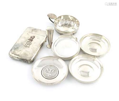 A mixed lot of silver items, comprising: a Victori…