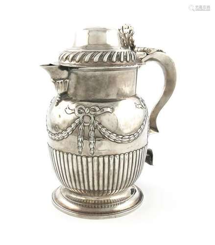 A converted silver jug, with obliterated marks and…