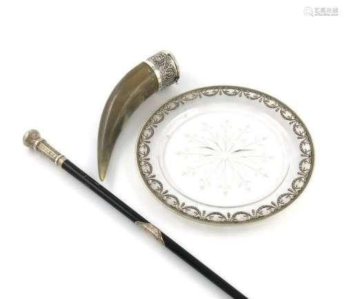 A late Victorian silver mounted conductor's baton,…
