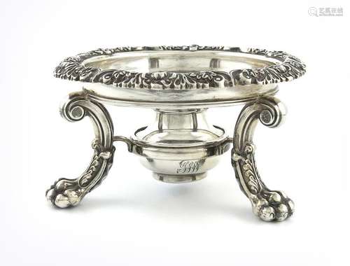 A George III silver kettle stand and burner, by S …