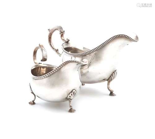 A late Victorian silver sauce boat, by F. B. Thoma…