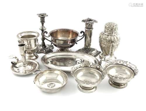 A mixed lot of silver items, various dates and mak…