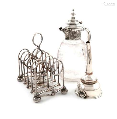 A small mixed lot of electroplated items, comprisi…