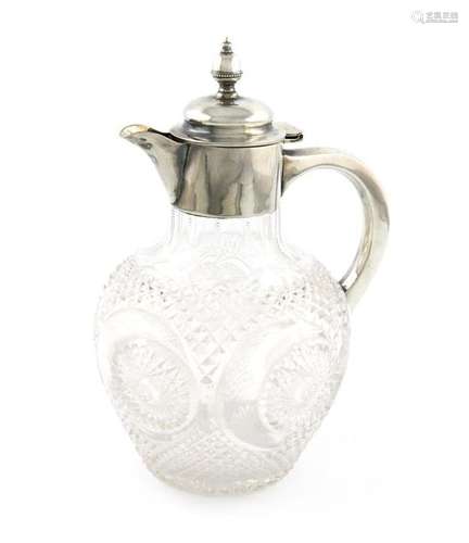 A late Victorian silver mounted claret jug, by W W…