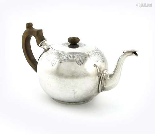 A silver teapot, by Heming and Co, London 1927, ci…