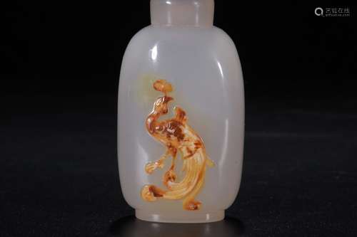 AGATE PHOENIX SNUFF BOTTLE