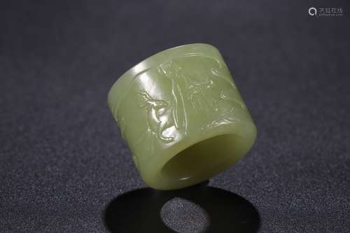 HETIAN JADE POEM RING