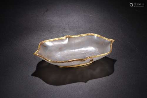 AGATE GILT PLATE