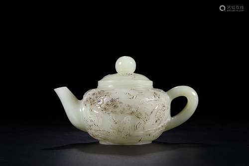 WHITE HETIAN JADE TEA POT