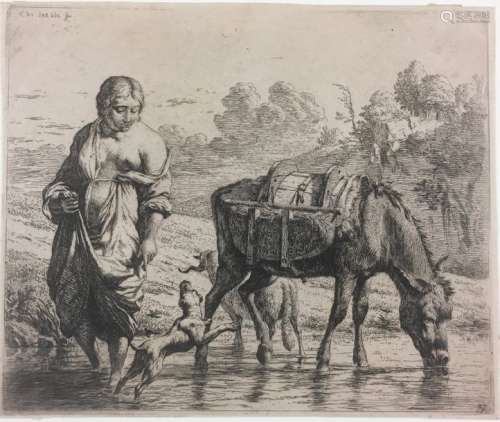Karel DU JARDIN.1622 1678 Paysanne. 1650 ca. Acqua…