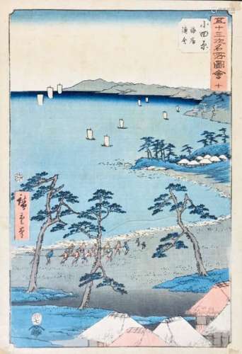 Utagawa HIROSHIGE (Ando). 17971858 Odawara: Fishe…
