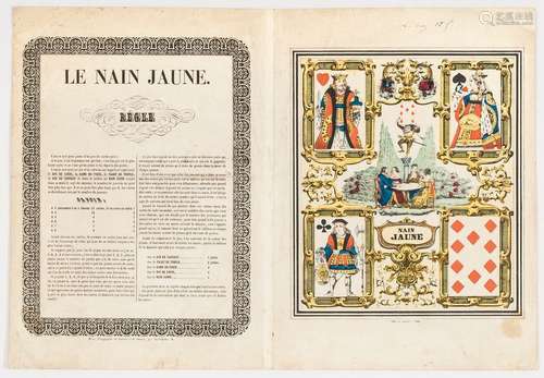 Le Jeu du Nain Jaune. Metz, Gangel et Didion, 1861…