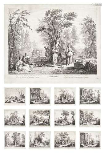 Engravings of the months of the XVIII century. BAR…