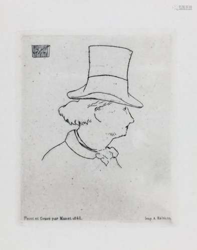 Edouard MANET. 1832 1883 Baudelaire de profil en c…