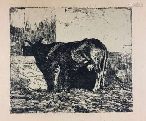 Giovanni FATTORI. 1825 1908. Mucca allabbeveratoi…