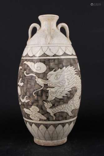 Large Chinese Song Porcelain Dingyao Vase