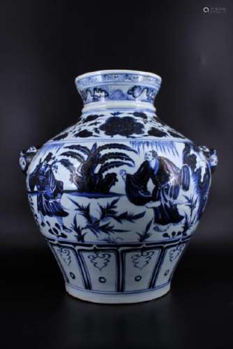 Large Ming Porcelain Blue&White Jar