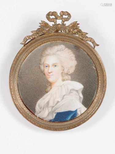 French School, 19th centuryA portrait, possibly Elizabeth of France (1764 - 1794)Miniature on