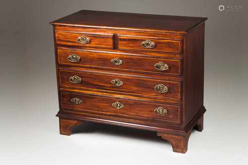 A George III commodeBrazilian mahoganyWith four drawers and brass mountsEngland, late 18th, early