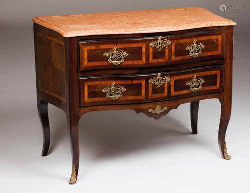 A D.José / D.Maria chest of drawersRosewood with various woods marquetryTwo long drawers and