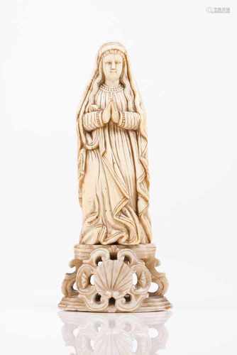 Our LadyIvory Indo-Portuguese sculpture17th centuryIn a 18th century Italian carved and pierced