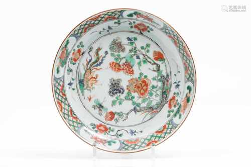 A plateChinese export porcelainPolychrome 