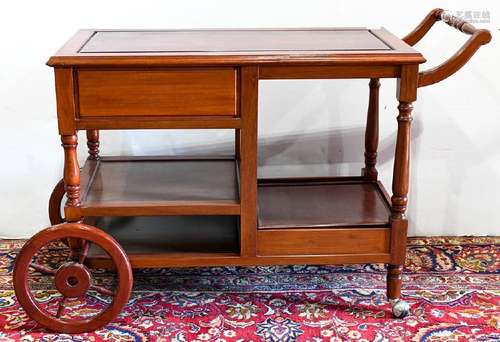 Butler's Chinese rosewood tiered serving cart