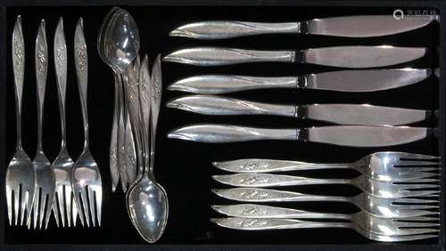 (lot of 21) Oneida sterling partial flatware service