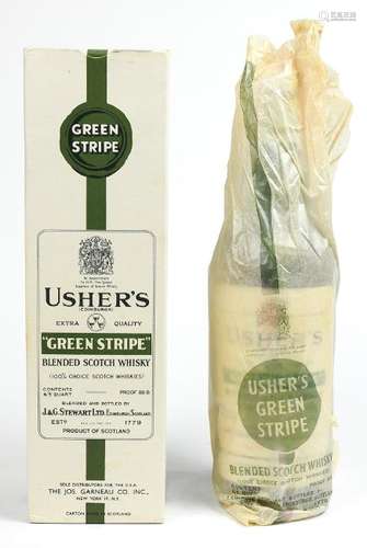 Usher's Green Stripe Blended Scotch Whiskey, 4/5 quart