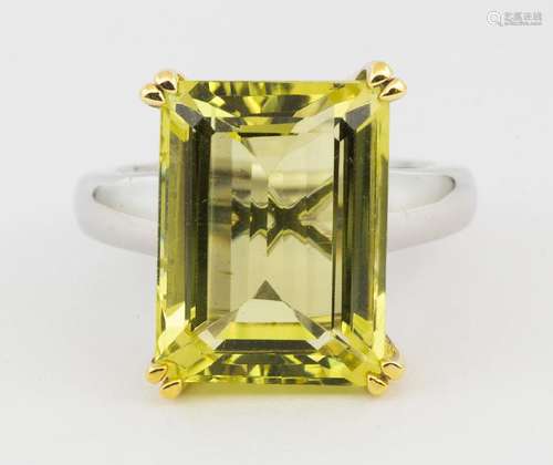 Citrine and 14k gold ring