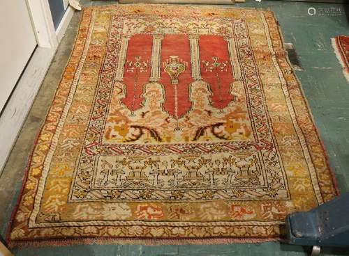 Turkish Kula Prayer carpet, 3'11