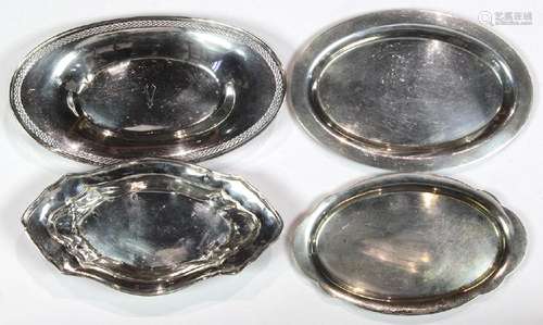 (lot of 4) sterling silver dishes and trays, makers