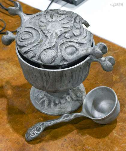 Don Drumm Brutalist tureen with ladle