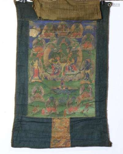 Himalayan Thangkas, Green Tara/Manjusri